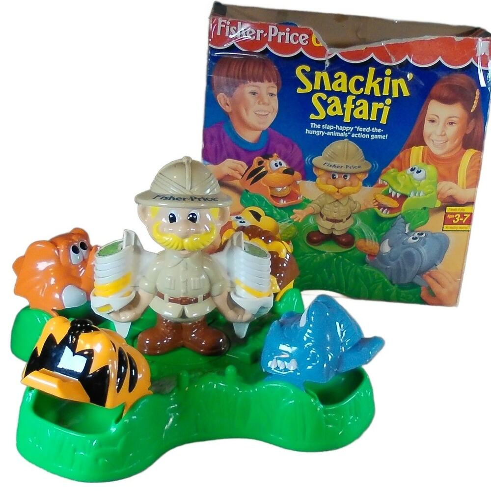 Vintage 1994 Fisher Price Snackin' Safari #8861 Complete RARE Hungry Animals